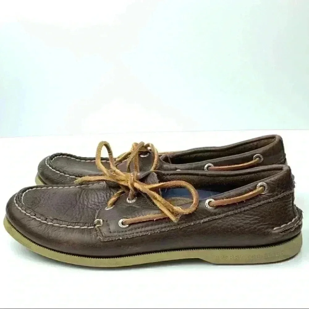 Sperry Topsider mens loafers size 8 brown leather